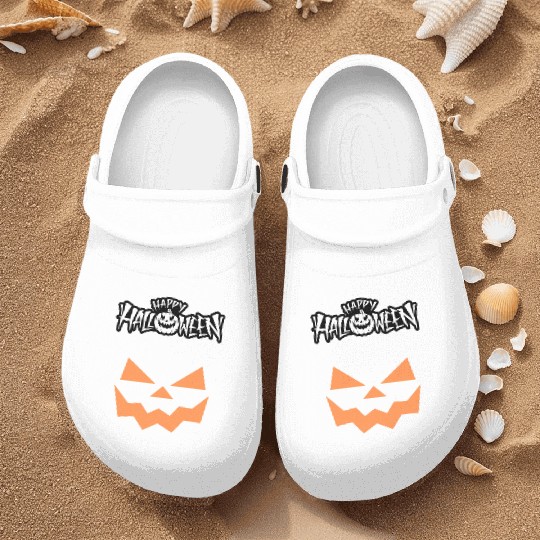 Spooky Jack-O-Lantern Halloween Design Nurse Clogs