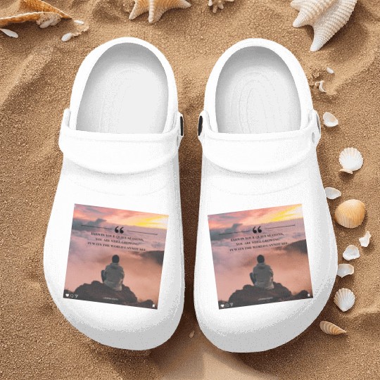 Quiet Seasons Growth Inspirational Quote Nurse Clogs