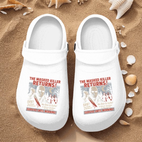 Masked Killer Returns Slasher Movie Poster Vintage Nurse Clogs