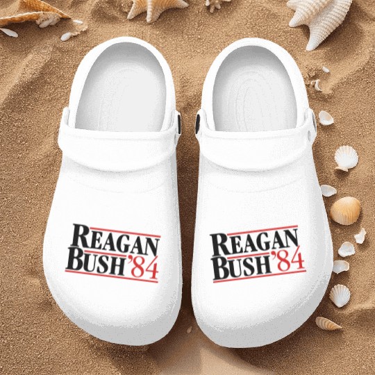 Reagan Bush '84 Nurse Clogs