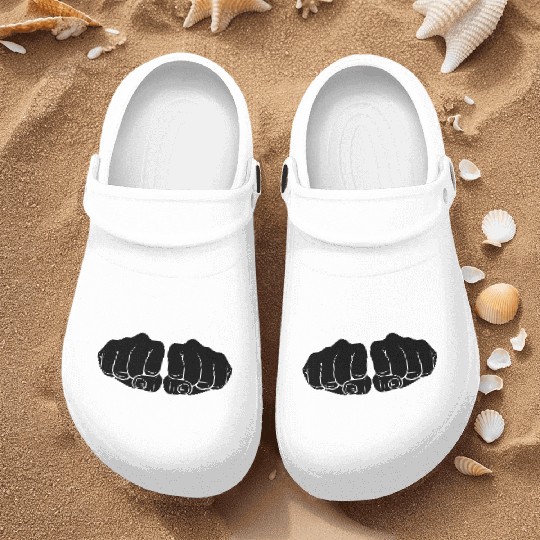 fist black power Nurse Clogs