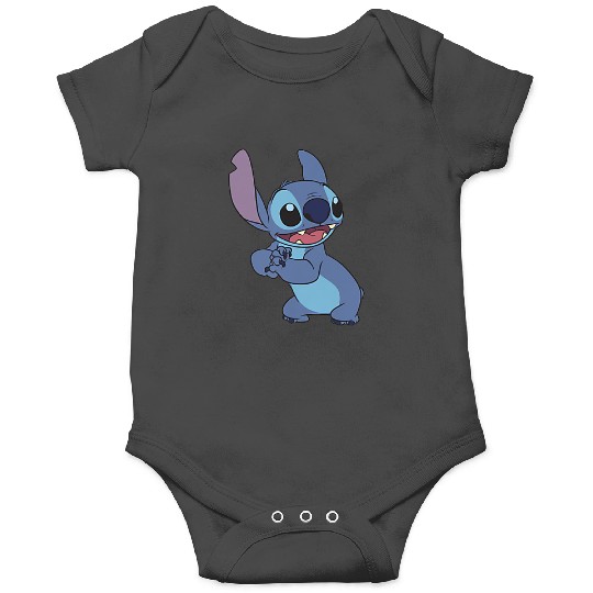 Disney Lilo Stitch Cute Stitch Pose Left Chest Pocket Logo Onesies
