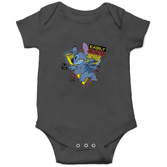 Discover Disney Lilo Stitch Easily Distracted Mad Stitch Portrait Onesies