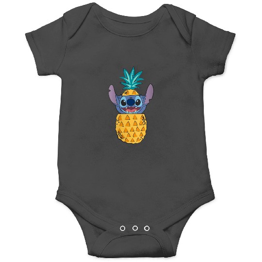 Womens Disney Lilo Stitch Cute pineapples Surprise Chest Portrait Onesies
