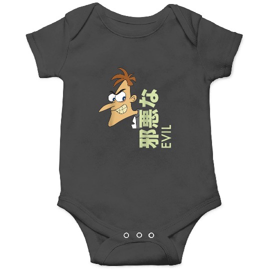 Disneys Phineas And Ferb Dr Doofenshmirtz Evil Kanji Logo Onesies