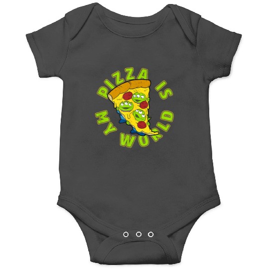 disneys pixars Toy Story Aliens Pizza Is My World Onesies