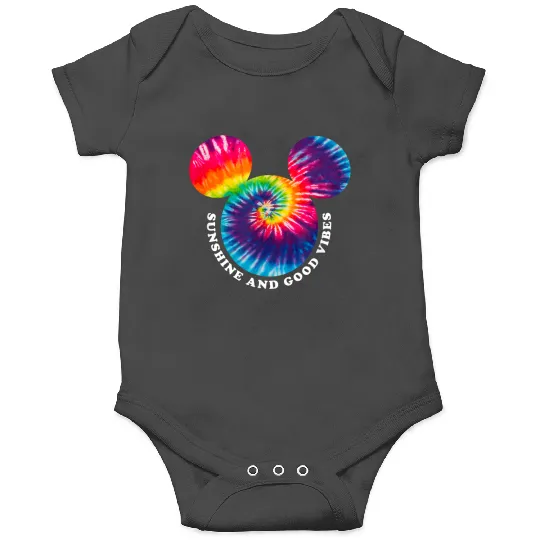 disneys mickeys And Friends Tie Dye mickeys Mouse Silhouette Onesies