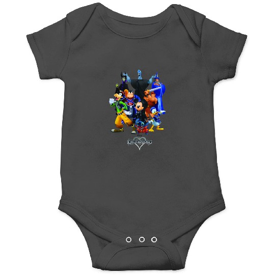 disneys Kingdom Hearts Magical Characters Mash Up Chest Logo Onesies