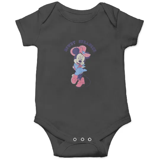 disneys Minnie Mouse Sassy Cowgirl Howdy Stranger Wink Logo Onesies