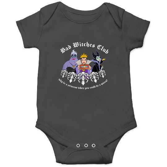 Disney Villains Bad Witches Club Epic Group Shot Chest Logo gifts trends Onesies