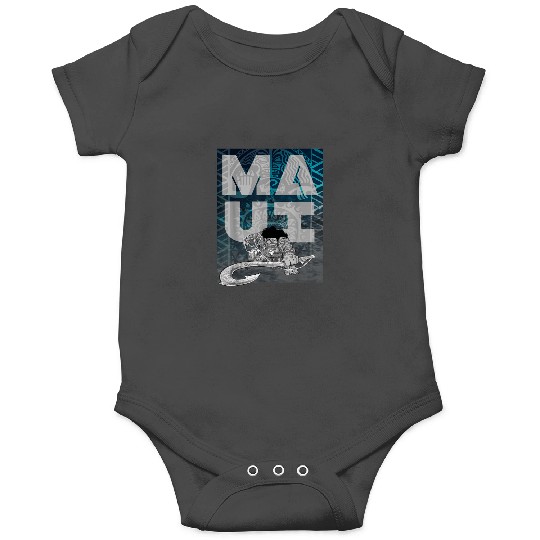 Disney Moana Maui Tattoo Style Letter Stack Port Onesies