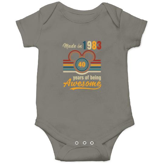 Made in 1983 40 Years of Being Awesome Onesies, 40th Birthday Gift,Disney 2023 Onesies