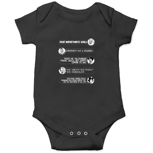 Disney Villains Movie Quotes Circle Portrait Graphic Onesies