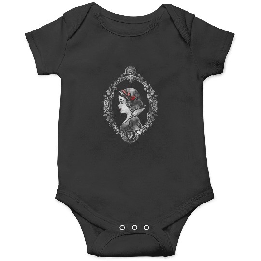 Disneyss Snow White Framed Side Profile Faded Portrait Onesies