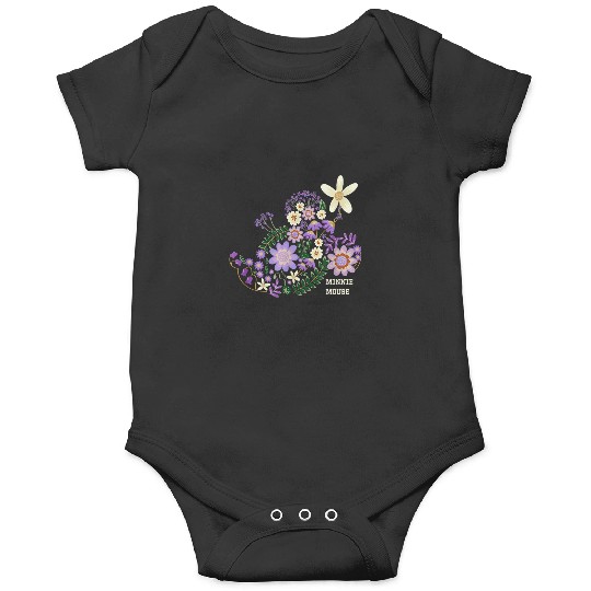 Disney Minnie Mouse Spring Flowers Botanical Floral Garden Onesies