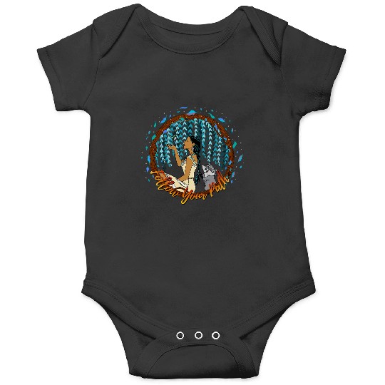 Disney Pocahontas Follow Your Path Circle Text Onesies