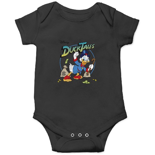 Disneys DuckTales Scrooge McDuck With Money Bags Logo Onesies