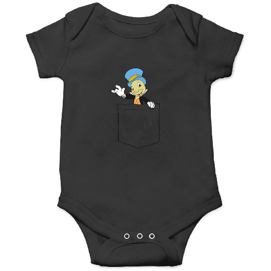 Disney Pinocchio Jiminy Cricket Faux Pocket Onesies