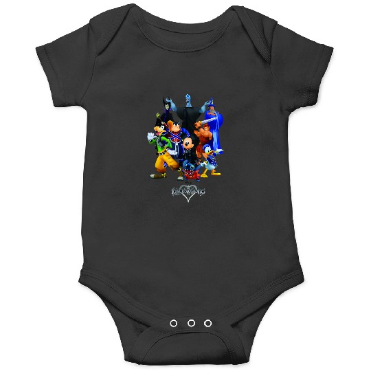 Disneyss Kingdom Hearts Magical Characters Mash Up Chest Logo Onesies