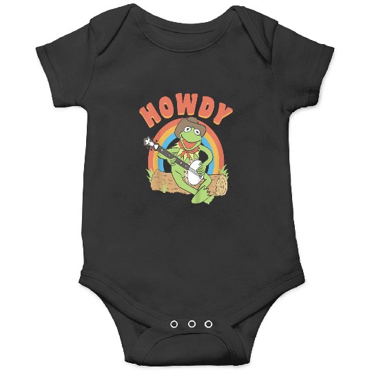 Disneyss The Muppets K the frog Howdy Retro Chest Logo Onesies