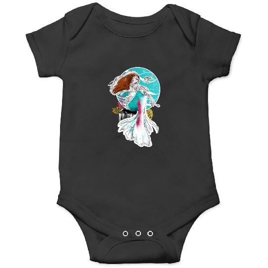 Caribbean mermaid. Little Mermaid  : Disney princess tattoo Shirt,  Princess tattoo vintage t shirt, Disney princess tattoo Gift Fan S-5XL Onesies