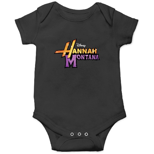 Disneyss Hannah Montana Classic Iconic Big Chest Text Logo Onesies