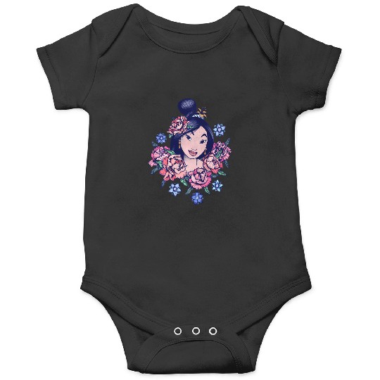 Disney Mulan Floral Portrait Vintage Onesies