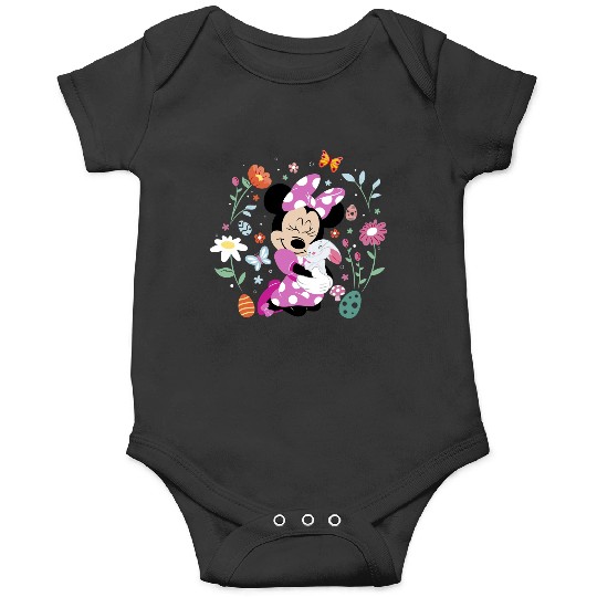 Disney Minnie Mouse Easter Spring Wildflower Bunny Hug Bunny Onesies