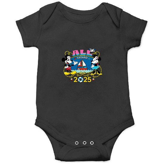 Disney Cruise Family Group Vacation Matching All Aboard 2025 Onesies