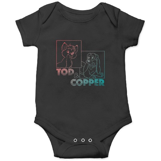 Disney The Fox and the Hound Tod & Copper Gradient Onesies