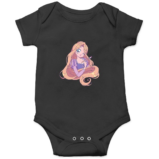 Disney Tangled Cute Rapunzel Manga Version Chest Portrait Onesies