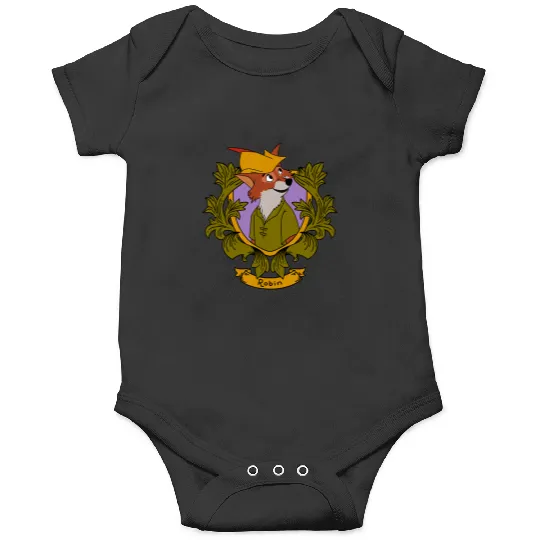 Disney Robin Hood Robin  Floral Portrait Onesies