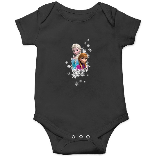 Womens Disneys frozens Anna and Elsa Snowflakes VNeck Onesies