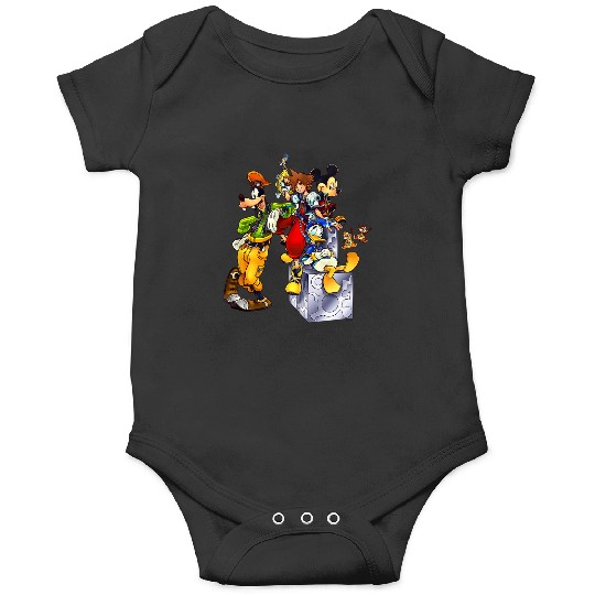 Disney Kingdom Hearts Goofy Mickey amp; Donald Sora Block Shot Onesies