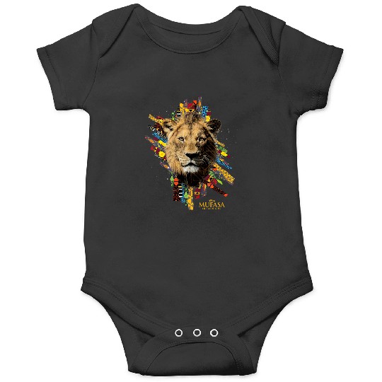 Disney Mufasa The Lion King Movie Face And Textile Patterns Onesies