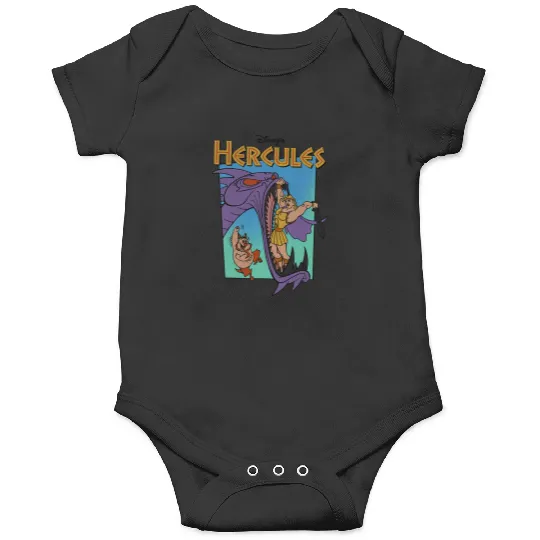 Disney Hercules Hydra Battle Retro Classic Movie Poster Onesies