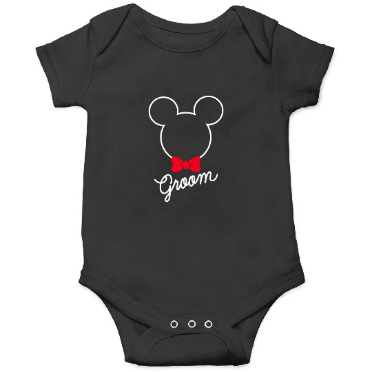 Disney Mickey Mouse Bowtie Groom Wedding Onesies