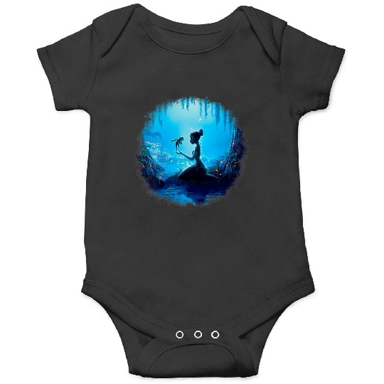 Womens Disney The Princess And The Frog Tiana And Naveen Portraitt V-Neck Onesies