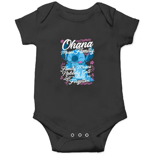 Disneyss Lilo Stitch Ohana Means Family Stitch Quote Onesies