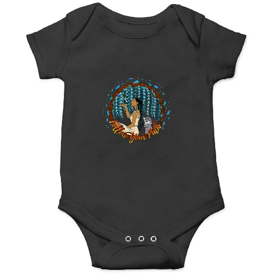 Disney Pocahontas Follow Your Path Circle Text Onesies
