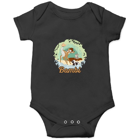 Disney Bambi Thumper And Flower Paper Cut Portrait Onesies