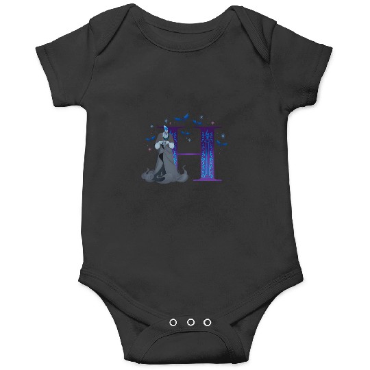 Disney Villains Alphabet Monogram Letter H For Hades Onesies