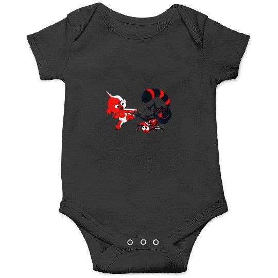 Disney Pixar Incredibles Angry Jack-Jack Vs. Racoon Onesies
