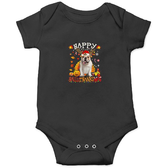 Bulldog Dog Happy Hallothanksmas Halloween Thanksgiving Xmas   2: Bobs Burgers Family Shirt, Bobs Burgers Vintage Onesies