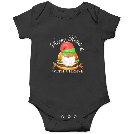 Happy Holidays With Cheese Christmas Cheeseburger  3: Bobs Burgers Family Shirt, Bobs Burgers Vintage Onesies