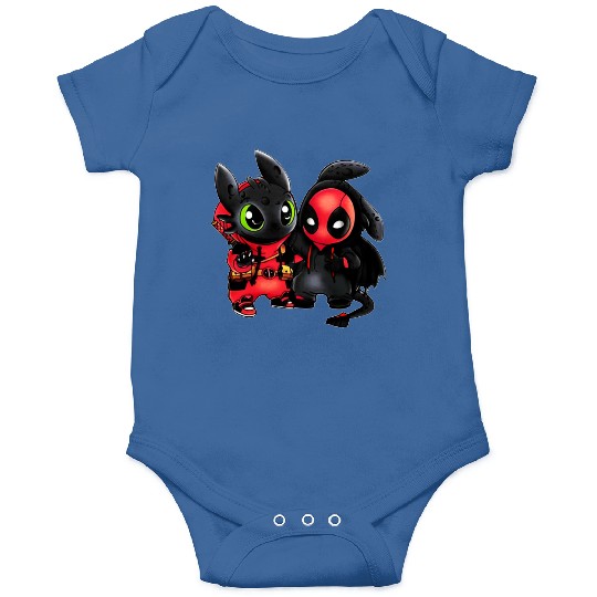 Disney Toothless and Deadpool Costume Friends Onesies