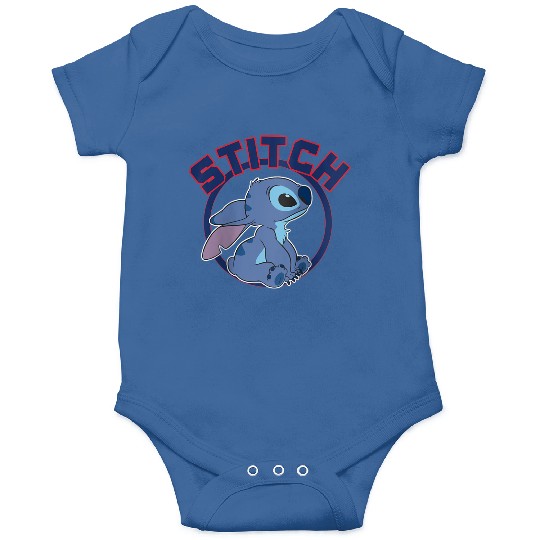 Disney Lilo Stitch Cute Stitch Profile Big Chest Circle V2 Onesies