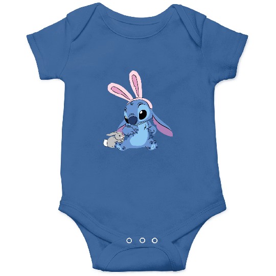 Disney Stitch with Easter Bunny Easter Eggs Happy Easter Unisex Onesies
