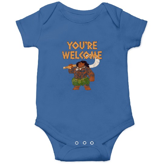  disneys Moana Maui Confident Pose You're Welcome Retro Logo Gifts Onesies