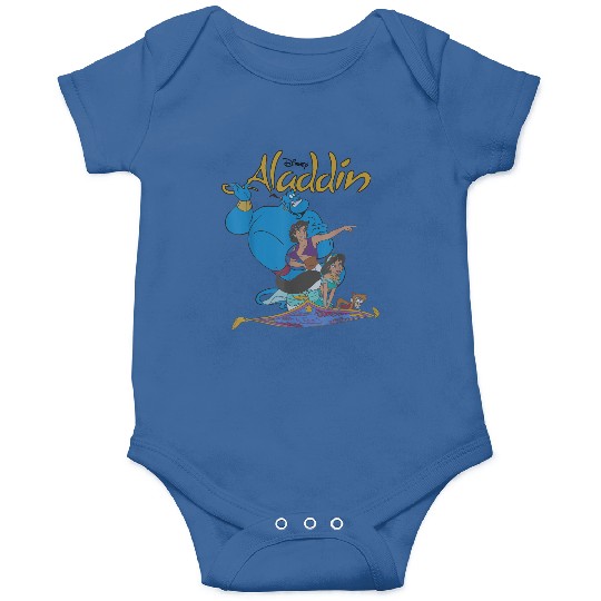 Disneyss Aladdin Vintages Group Shot Logo Onesies